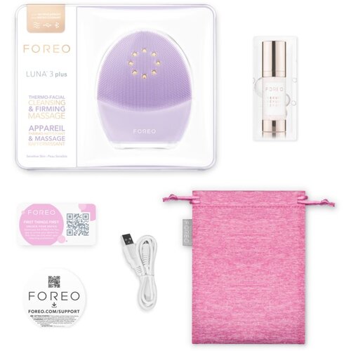 Foreo Luna&amp;trade; 3 Plus sonični uređaj za či&amp;scaron;ćenje s termofunkcijom za učvr&amp;scaron;ćujuću masažu osjetljiva koža lica Slike