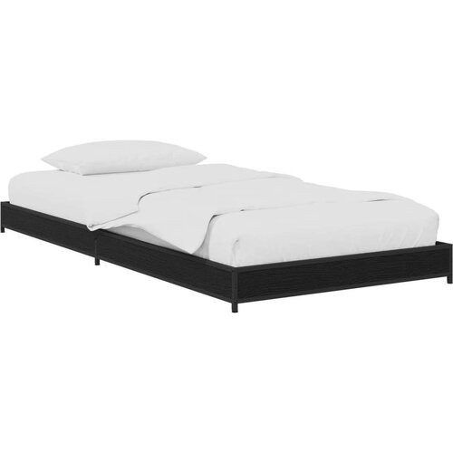  Okvir za krevet Crni hrast 80 x 200 cm Konstruirano drvo - Crni hrast Cene