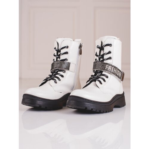 W. POTOCKI Potocki girls' ankle boots with white crystals Cene