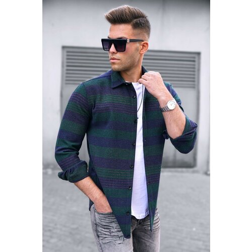 Madmext shirt - green - fitted Slike