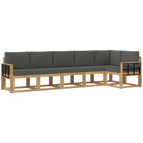 vidaXL Zunanja garnitura za sedenje 6 pcs Bela in antracit Poliester, (5000281605) Cene