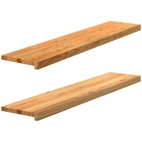 vidaXL Okenske police 2 kosa svetlo rjava 120x25x2 cm trdna hrastovina Cene