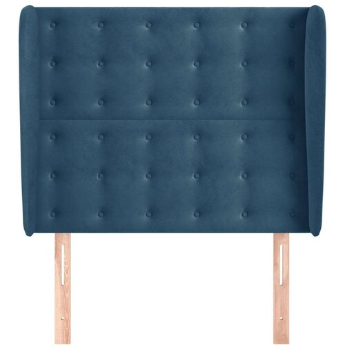  Vzglavje z ušesi temno modra 93x23x118/128 cm žamet Cene