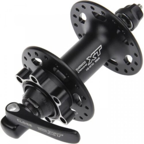 Shimano nabla prednja deore xt HBM756L 36H hub shell & qr lever:black OLD:100MM AXLE:108MM for disc brake 6 bolt M760 series logo indpack EHBM756AL Slike