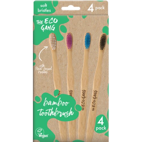 The Eco Gang Adult Bamboo Toothbrush 4 Pack - 4 komada Cijene