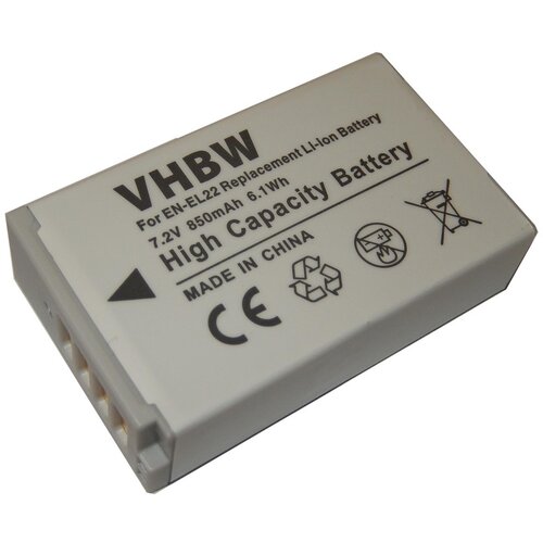 VHBW Baterija EN-EL22 za Nikon 1 J4 / Nikon 1 S2, 850 mAh Slike