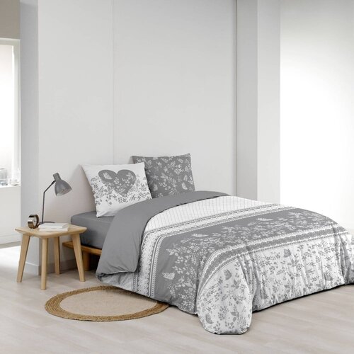 Douceur d int&amp;eacute;rieur Bela/siva bombažna posteljnina za zakonsko posteljo 200x200 cm Annie &amp;ndash; Slike