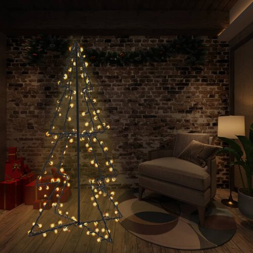 VidaXL Stožasto božićno drvce unutarnje i vanjsko 240 LED 115 x 150 cm Slike