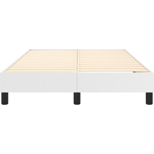  Okvir za krevet s oprugom bijela 120x200 cm od umjetne kože Slike