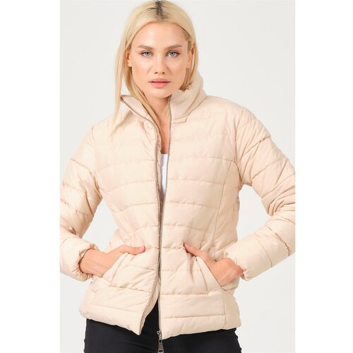 Dewberry Z6746 LADIES COAT-LIGHT BEIGE Slike