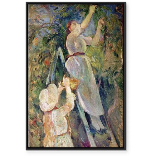  Slika - Berthe Morisot &amp;ndash; The Cherry Picker 80x120 U crnom drvenom okviru Slike