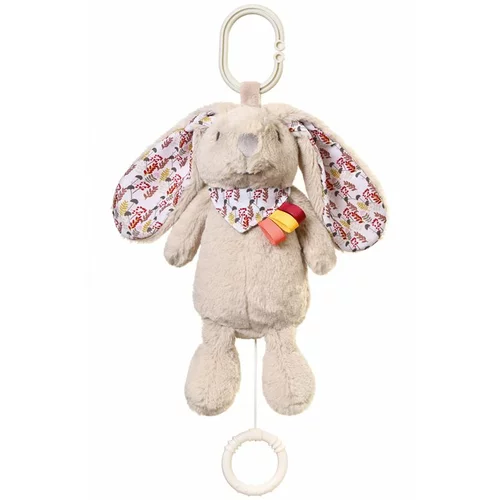 BabyOno Have Fun Musical Toy Rabbit Milly viseća igračka kontrastnih boja s melodijom 1 kom