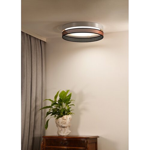  Duolla- LED stropna svetiljka ROLLER DUO SHINY LED/24W/230V &amp;Oslash; 45 cm bela/bakrena Slike