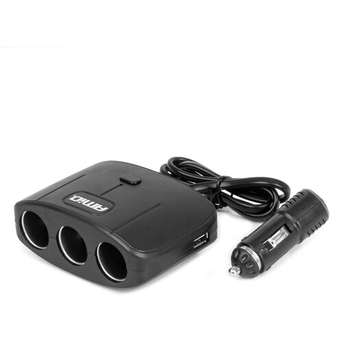 Amio Razdjenik za auto upaljač sa 3 utičnice i 2 USB porta 100W Cene