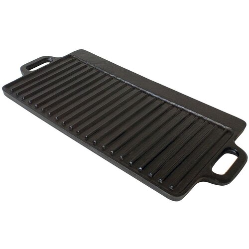 Klarstein Canadienne, barbecue plošča, 2 v 1 dvostranska plošča, 45 × 1,5 × 23 cm (Š × V × H), litoželezna Cene