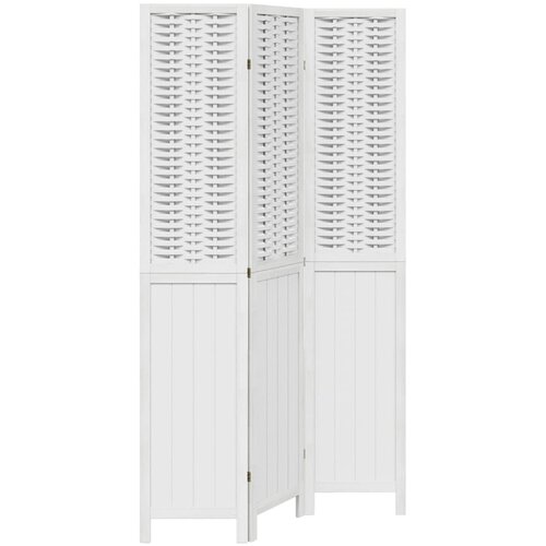 Maison Chic Paravan - Sobne pregrade 3-delni bel trden les pavlovnije, (22111754) Cene
