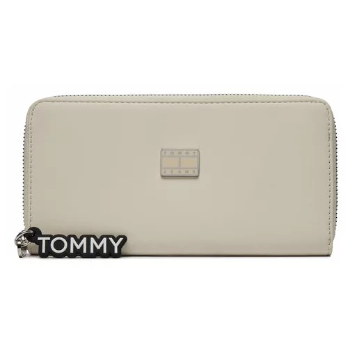 Tommy Jeans Velika ženska denarnica Tjw City Girl Large Za AW0AW15835 Bež