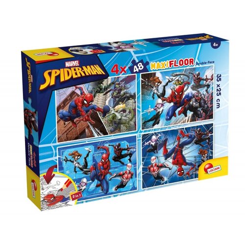 Lisciani Puzzle Maxi Marvel Spiderman 2u1 složi I oboji - 4x48 Cene