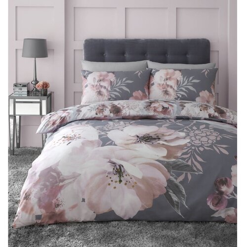 Catherine Lansfield Siva posteljnina Dramatic Floral, 135 x 200 cm Slike