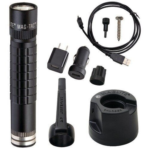 Maglite Mag-Tac Rechargeable plain bezel schwarz Slike