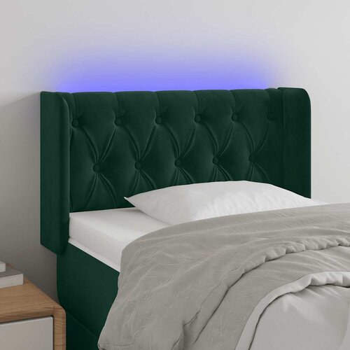  LED uzglavlje tamnozeleno 83x16x78/88 cm bar&scaron;unasto Cene