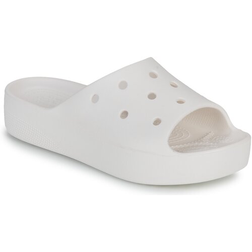 Crocs Natikači CLASSIC PLATFORM SLIDE Bela Slike
