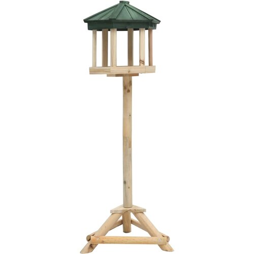 VidaXL Samostojeća hranilica za ptice od masivne jelovine 33 x 106 cm Slike