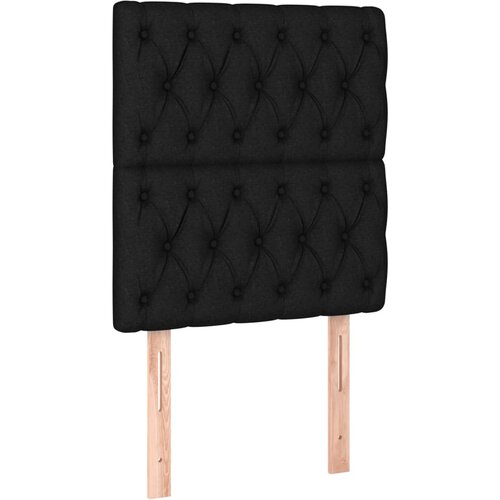 Maison Chic Posteljno vzglavje - Vzglavna omarica 2 kosa črno 80x7x78/88 cm blago, (22077513) Slike