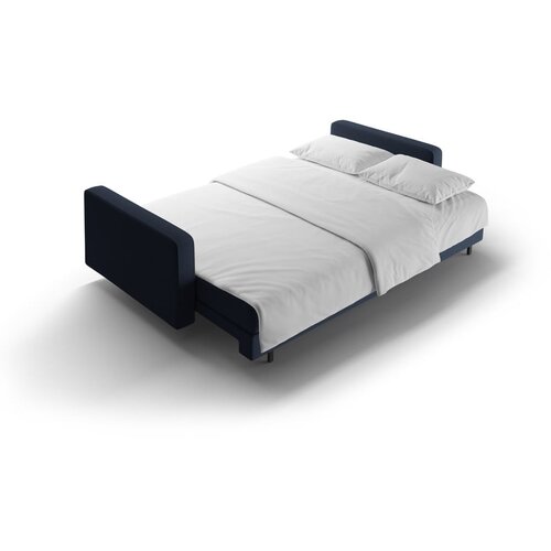 Cosmopolitan Design Temno modra raztegljiva sedežna garnitura s prostorom za shranjevanje 222 cm Bali &amp;ndash; Slike