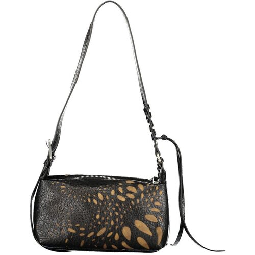Desigual ženska crossbody torbica s perforacijom i resama 16x8x24 cm crna Slike