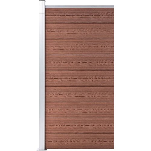 VidaXL Panel za ogradu WPC 95 x 186 cm smeđi Slike