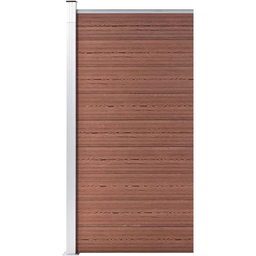 vidaXL Panel za ogradu WPC 95 x 186 cm smeđi