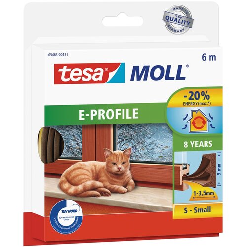 Tesa Traka za brtvljenje E-PROFIL ZA VRATA I PROZORE SMEĐI 4MM/6M Slike