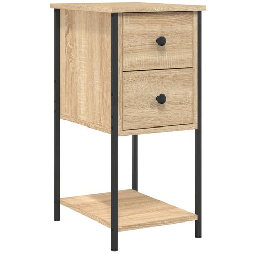 Maison Chic Nočna omarica - Nočna miza sonoma hrast 32x42x70 cm inženirski les, (21687014) Slike
