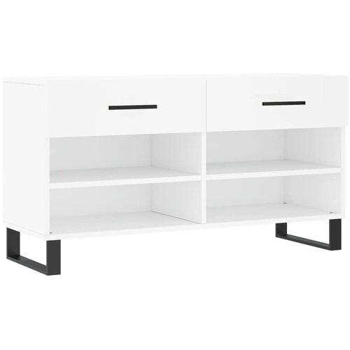  Klupa za cipele bijela 102 x 35 x 55 cm od konstruiranog drva Slike