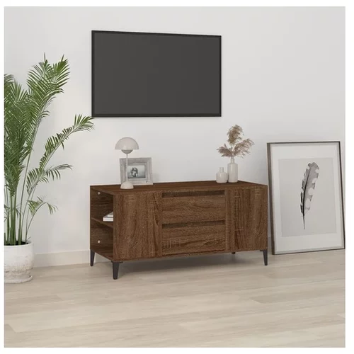  TV omarica rjavi hrast 102x44,5x50 cm inženirski les