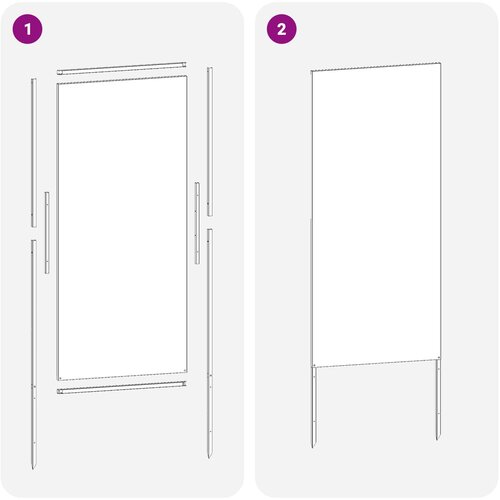  Privatnost u vrtu Antracit 50 x 140 cm Hladno valjana čelična Slike