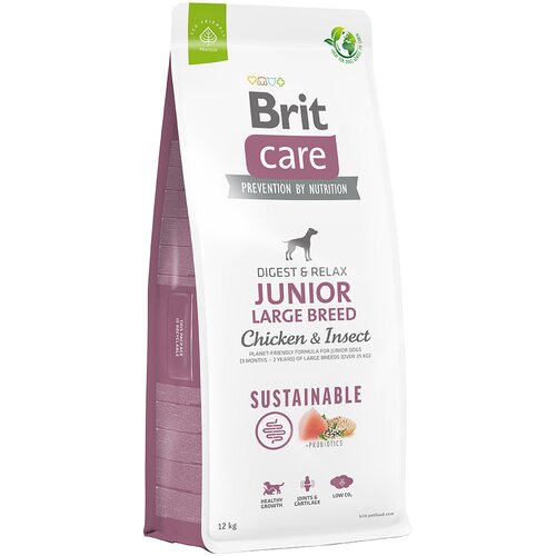 Brit Care Dog Sustainable Junior Large Breed piščanec & insekti - 12 kg Cene