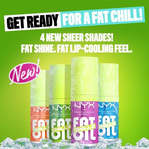 NYX Professional Makeup Fat Oil Chillz olje za ustnice s hladilnim učinkom odtenek 4.8 ml Slike