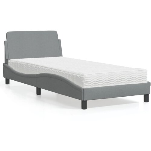  Krevet s madracem Dover svjetlosivi 80x200cm tkanina Cijene
