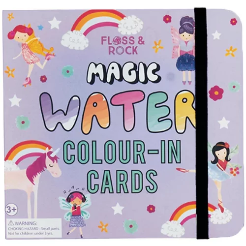 Floss&Rock® čarobna vodna pobarvanka magic colour-in cards fairy unicorn
