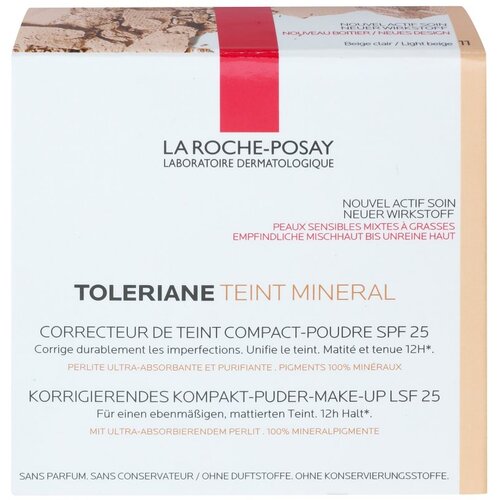 La Roche Posay Toleriane Teint Mineral mineralni kompaktni puder SPF 25 nijansa 11 Light Beige 9,5 g Slike
