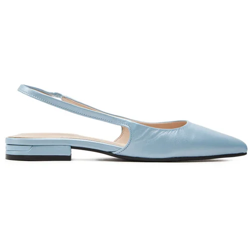 Calvin Klein Sandali Flat Slingback Pump Pearl HW0HW02120 Svetlo modra