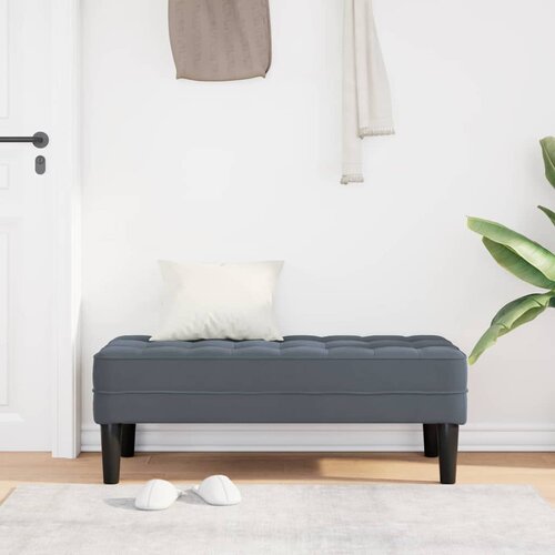  Klupa s jastukom Tamno siva 113 x 57 x 39 cm Bar&amp;scaron;un Slike