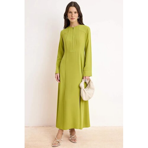 Trendyol Modest Ženska haljina Tctss26Eb00101, Zelena Slike