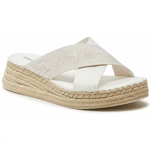 Calvin Klein Jeans Espadrile Sporty Wedge Rope Sandal Mr YW0YW01364 Off White 0K4