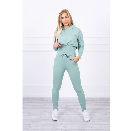 Kesi Set with wide cuffs dark mint Slike