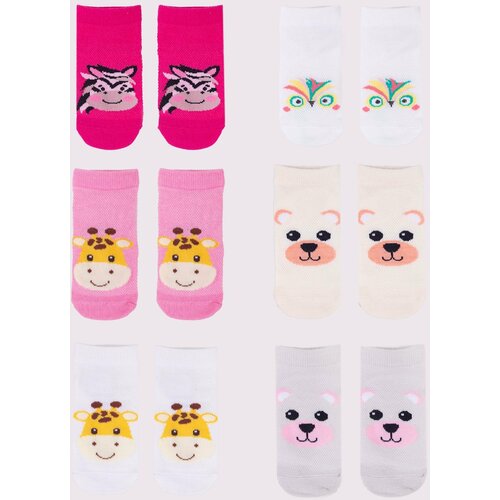 Yoclub Kids's Ankle Thin Socks Pattern Colours 6-Pack P2 Cene