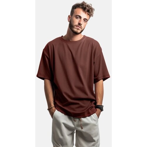 Trendyol Muška majica TMNSS22TS0318, Braon Cene