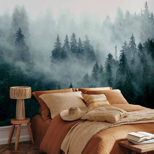  Foto tapeta - Mountain Forest (Dark Green) 100x70 Premium Cene